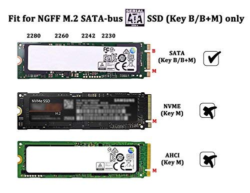 HIGHFINE M.2 SATA SSD to USB 3.0 External SSD Reader Converter Adapter Enclosure with UASP, Support NGFF M.2 2280 2260 2242 2230 SSD with Key B/Key B+M(Can't Fit for PCIe NVMe/PCIe AHCI with Key M) - Image 5