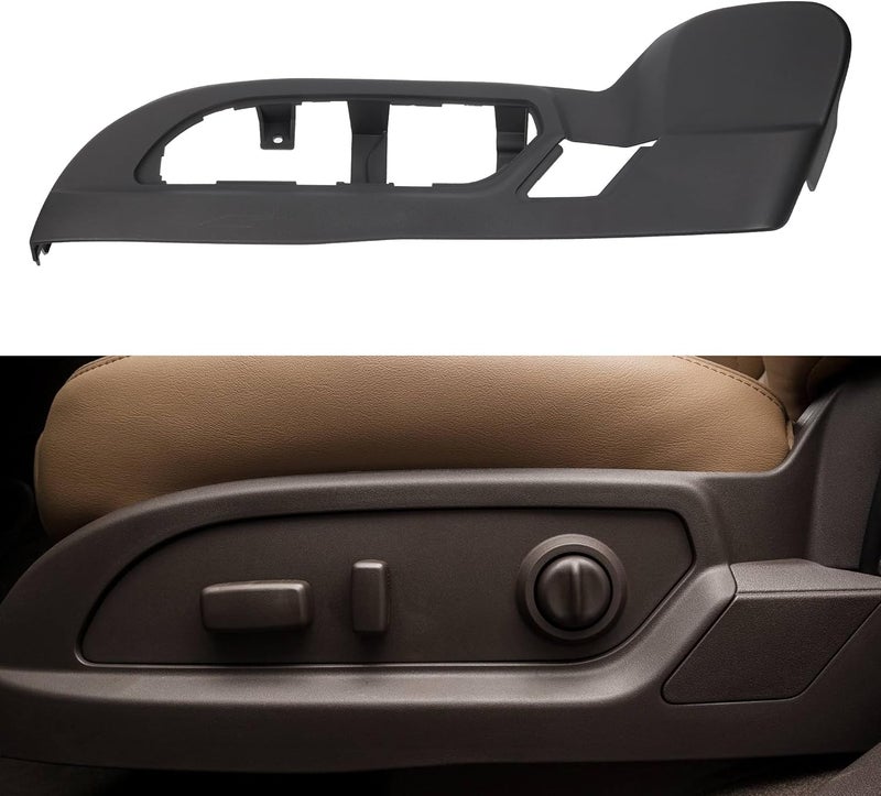 Dasbecan Black Driver Seat Side Track Cover for 2009-2017 GMC Acadia, Chevrolet Traverse, Buick Enclave - Image 1