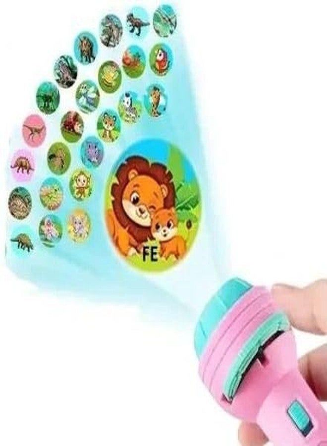 CrazyBuy New3 Slides 24 Patterns Mini Projector Torch Toy Flashlight for Kids (Multicolor)