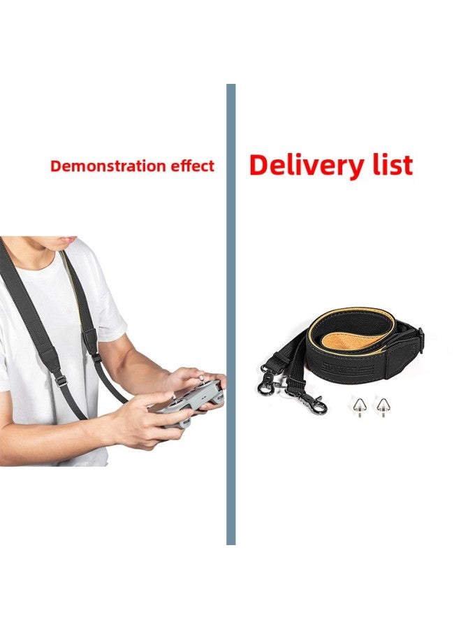 Suitable For DJI AIR3S With Screen Control RC2 Labor-saving Lanyard Tempered Film Hood Protective Cover Storage Bag-Color:Startrc Black Lanyard [folding Screw Type] Adjustable Length 125-160cm-Specifications:For Air 3s With Screen Control Rc2 - Image 1