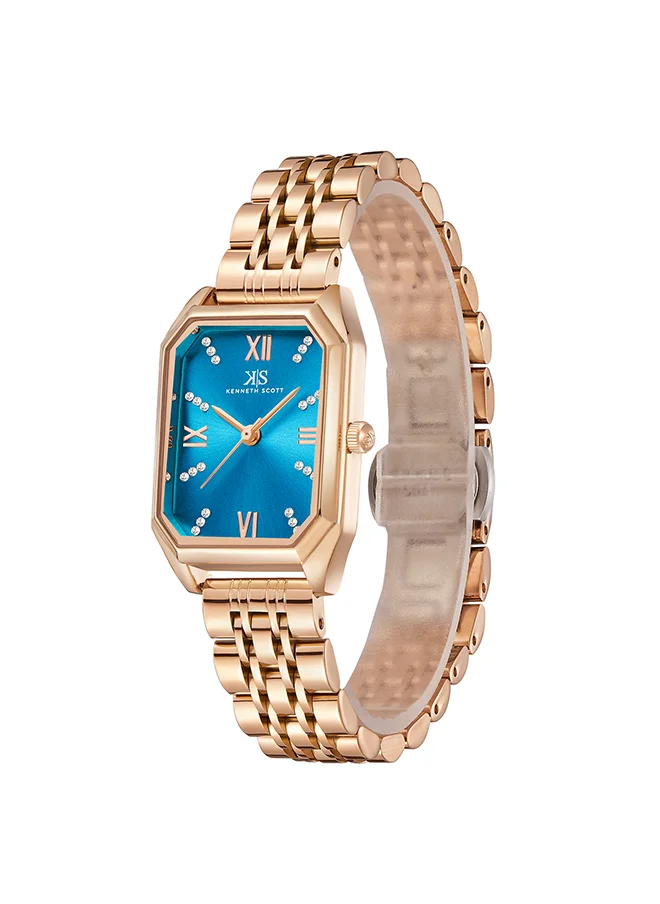 كينيث سكوت Kenneth Scott Women's Blue Dial Analog Watch - K23519-RBKL