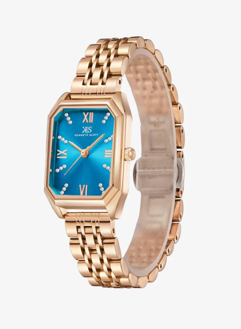 Kenneth Scott Women's Stainless Steel Analog Watch K23519-RBKL - 24 mm