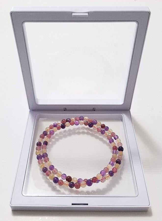 جم إطار عرض ثلاثي الأبعاد شفاف كبير من JM، مقاس 5.5 × 5.5 × 0.75 بوصة، حامل/صندوق/إطارات لعرض العملات التذكارية، والميداليات، والتحف، والمجوهرات، والهدايا، أبيض - Image 2