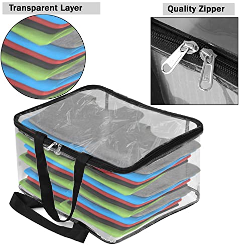 TULMAN 28 L Multipurpose Transparent Storage Bag for Clothes, Sarees & Organizing – 40x32x22 cm – Set of 4 – PVC Packing Organizer - Image 3