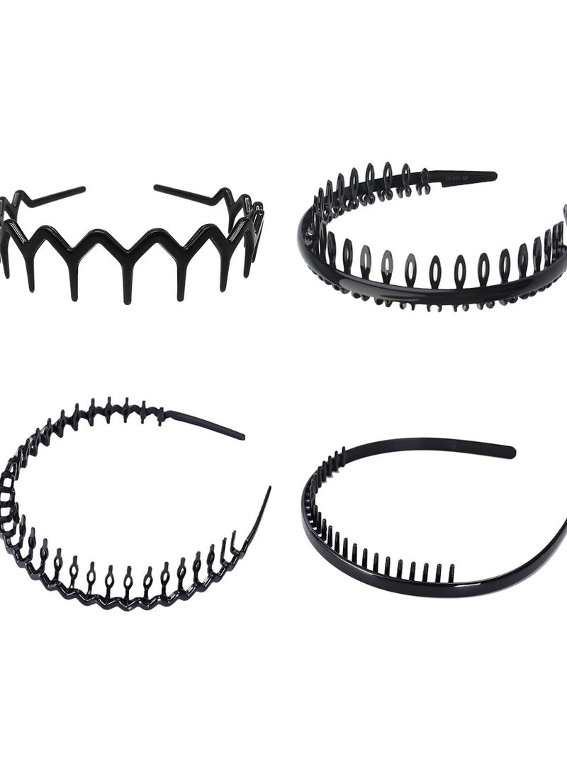 GGOOT Sports Fashion Hair Band Accessories for Outdoor Sports Yoga, Matte Non-Slip Black Headband, Sports Fashion Hair Band Accessories for Outdoor Sports Yoga(Black) - Image 1