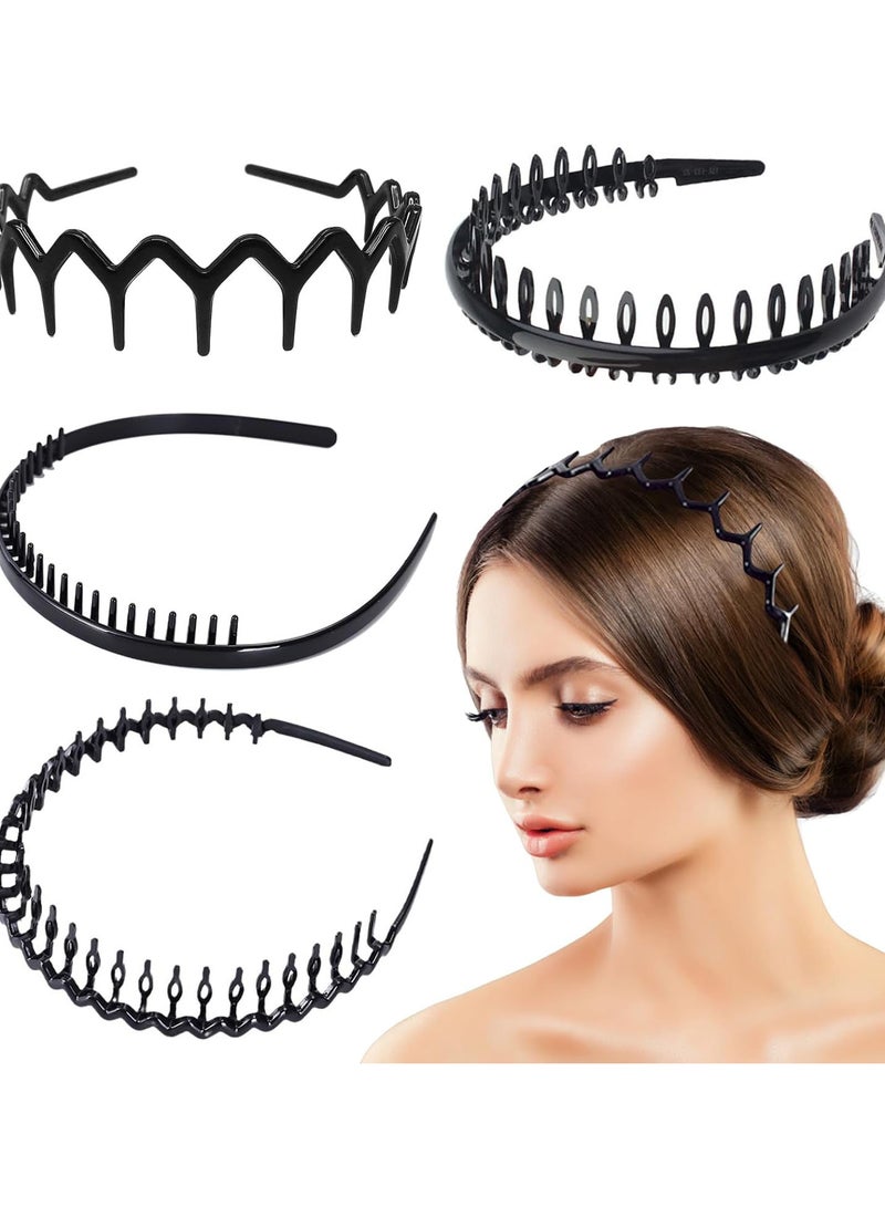 GGOOT Sports Fashion Hair Band Accessories for Outdoor Sports Yoga, Matte Non-Slip Black Headband, Sports Fashion Hair Band Accessories for Outdoor Sports Yoga(Black) - Image 3
