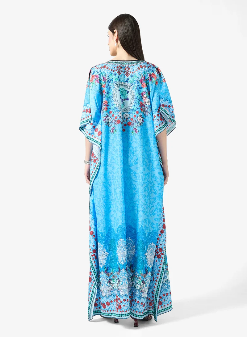 ارابيان كلوزيت Modern Floral Print Kaftan