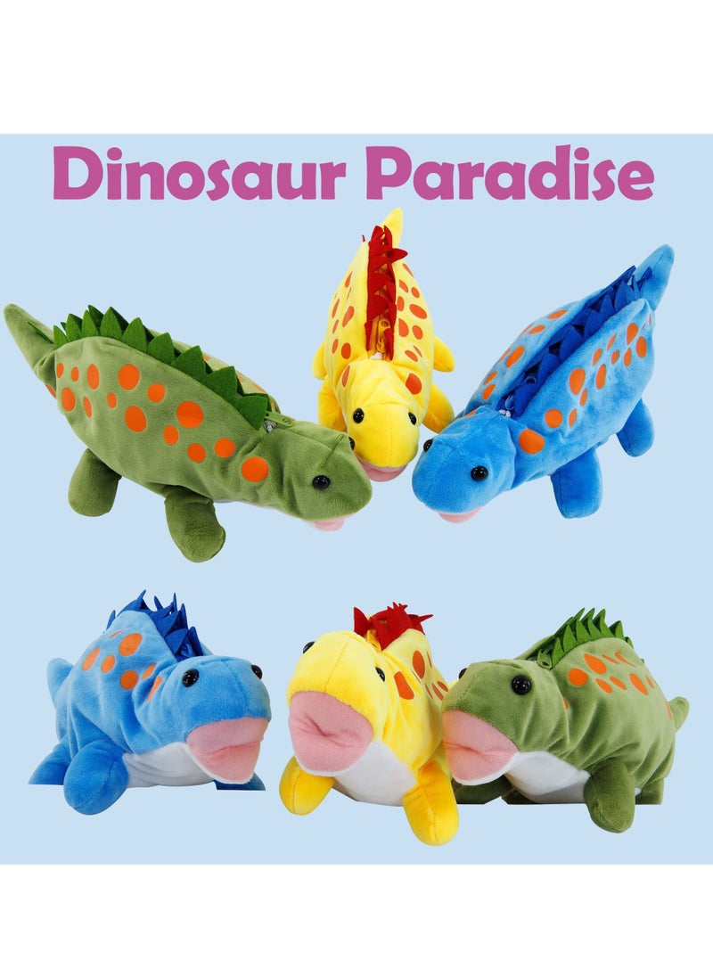 Excefore - Pencil Case for Boy,  Dinosaur Pencil Pen Holder Case, 3D Plush Animal School Supplies Storage Bag Pouch Plush Toy for Kids(Blue） - Image 1