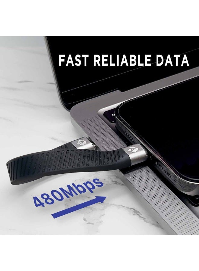 Afterplug USB C to Lightning Cable Short 0.4ft Apple MFi Certified iPhone USB C Cable 30W Fast Charging for iPhone 14/I4 Pro/14 Pro Max/13 12 Pro Max/11/ SE/XR, AirPods, iPad Air Mini, MacBook - Black - Image 5