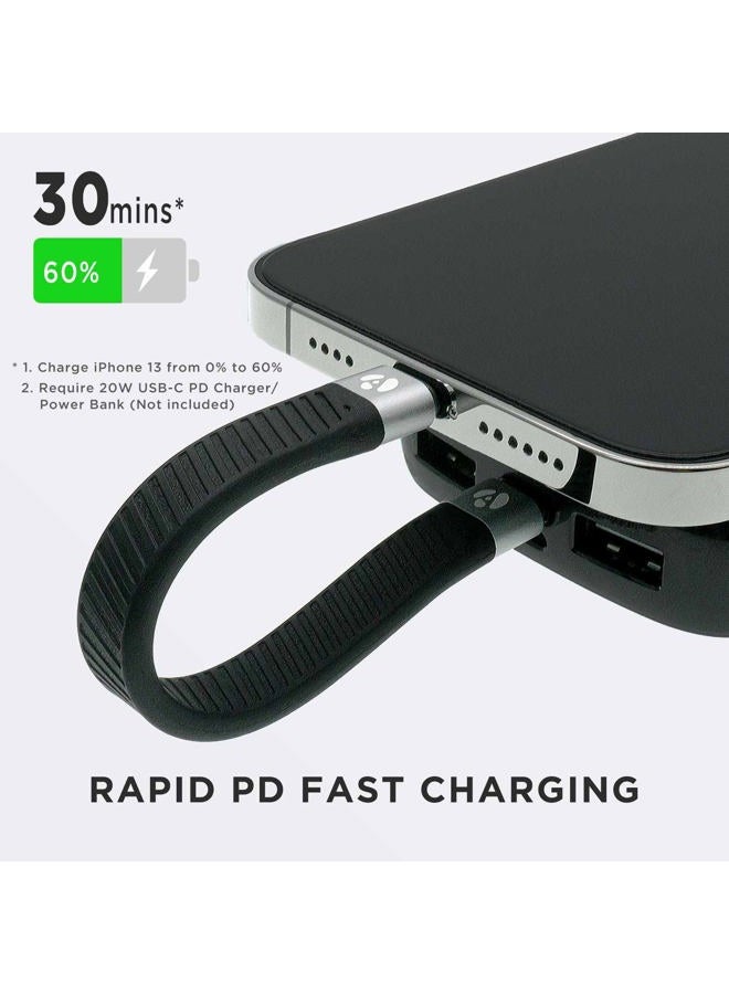 Afterplug USB C to Lightning Cable Short 0.4ft Apple MFi Certified iPhone USB C Cable 30W Fast Charging for iPhone 14/I4 Pro/14 Pro Max/13 12 Pro Max/11/ SE/XR, AirPods, iPad Air Mini, MacBook - Black - Image 4