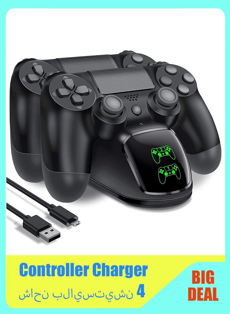 دوبي قاعدة شحن مزدوجة مع كابل USB لجهاز التحكم اللاسلكي PlayStation 4 - Image 1