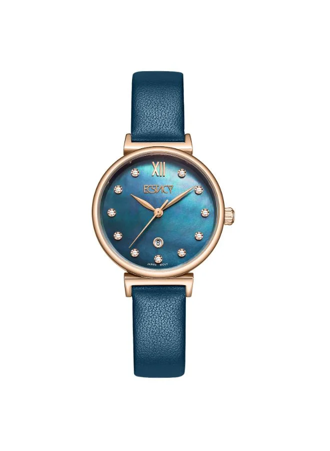 إكستاسي Women's Leather Analog Watch E25507-RLNMN - 30mm mm