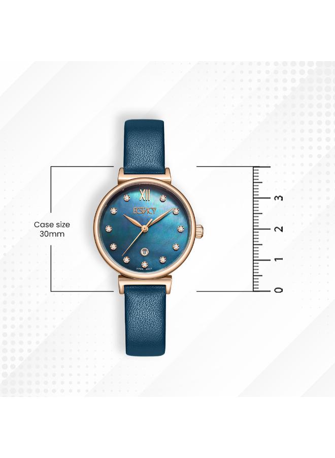 ECSTACY Women's Leather Analog Watch E25507-RLNMN - 30mm mm - Image 5