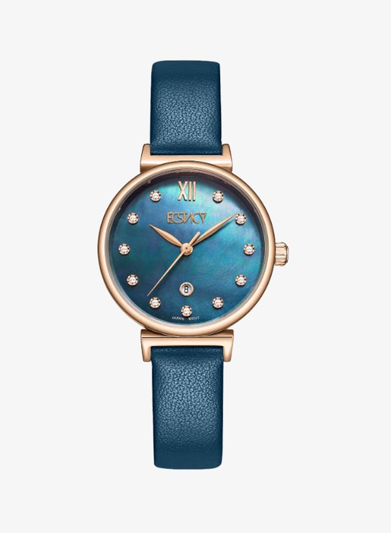 ECSTACY Women's Leather Analog Watch E25507-RLNMN - 30mm mm - Image 1
