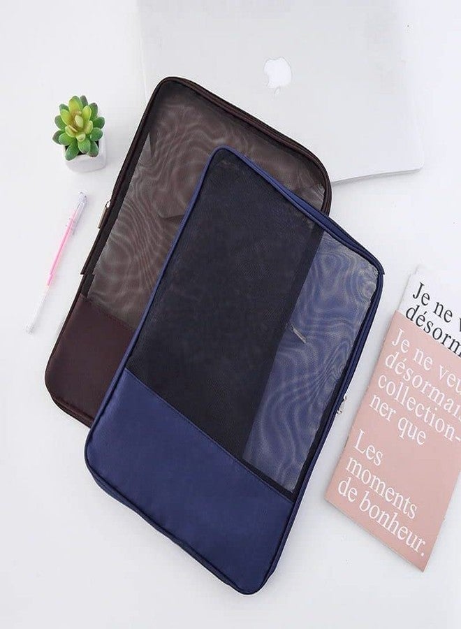 GION A4 File Pouch Document Mesh Bag Document Storage Bag Multi-Purpose Nylon Mesh Zip Pouch Bag Student Pencil Case Document Pouch (1Pcs) - Image 2