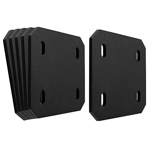 heneng 6 Pcs Heavy Duty Flat Mending Plate, 4-3/4" x 4-3/4", Square Fixing Repair Connector Bracket, 5/32" Thick - Image 3