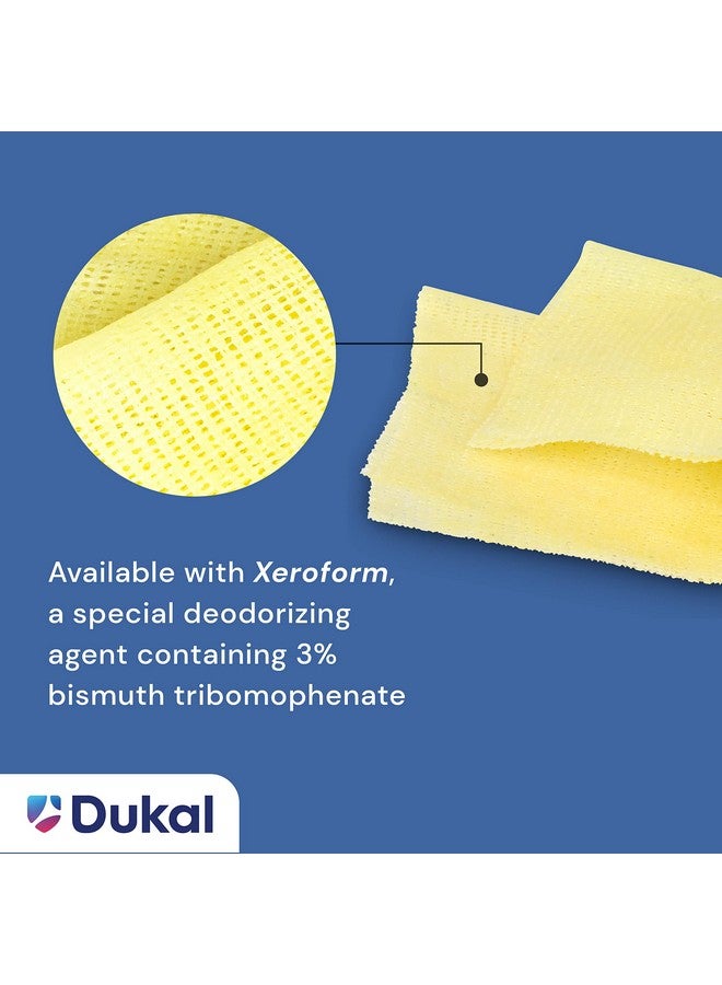 Dukal 214 Xeroform Petrolatum Gauze, Sterile, 2" W x 2" L 25 Count (Pack of 1) - Image 5