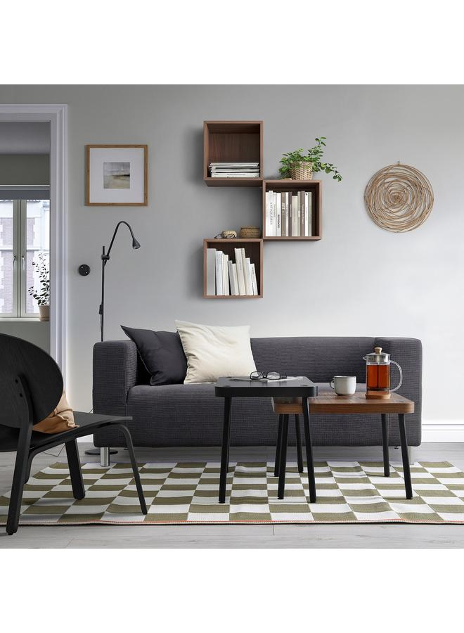 زبون مجموعة من طاولتين، لون رمادي/لون الجوز - Image 5