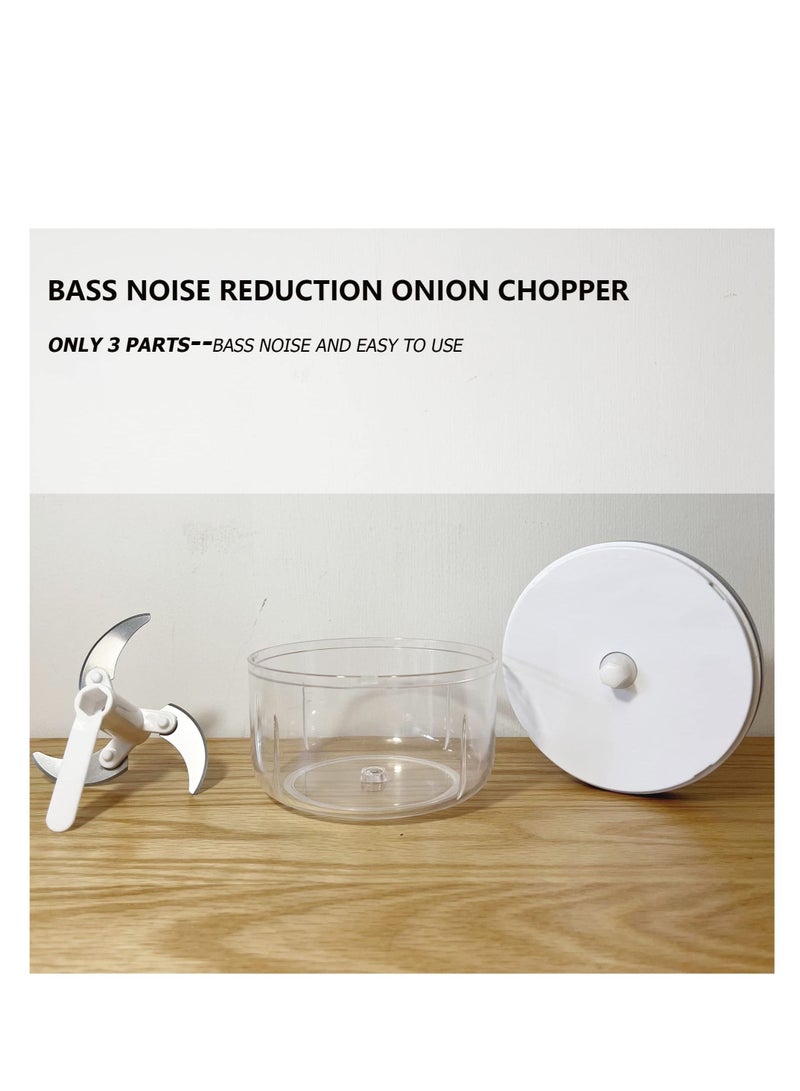 Excefore مفرمة طعام يدوية، مفرمة خضروات، مفرمة 550 مل، مفرمة خضروات يدوية، مفرمة بصل، للخضروات واللحوم والزنجبيل والفلفل والفواكه والمكسرات والأعشاب وما إلى ذلك - Image 3