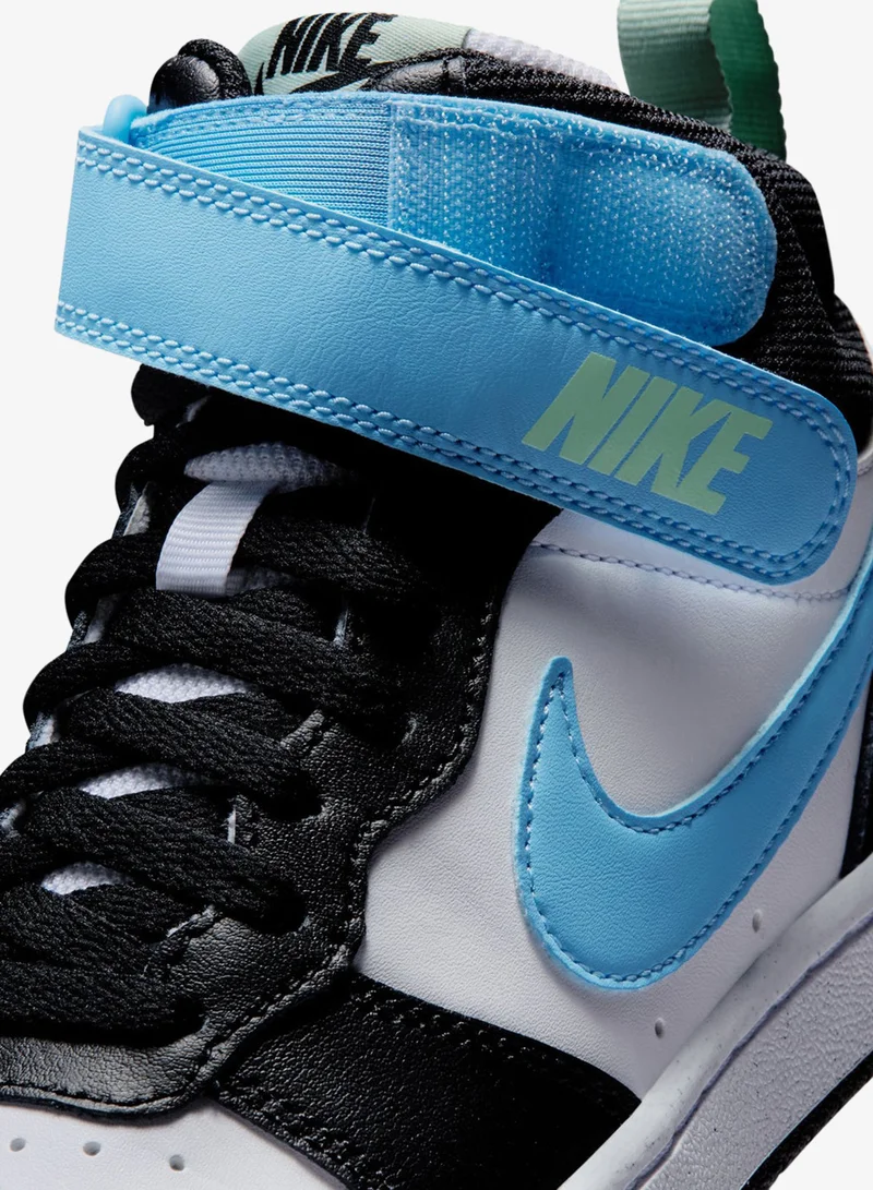 Nike White Kids' Court Borough Mid 2 Shoes  | Best Price UAE