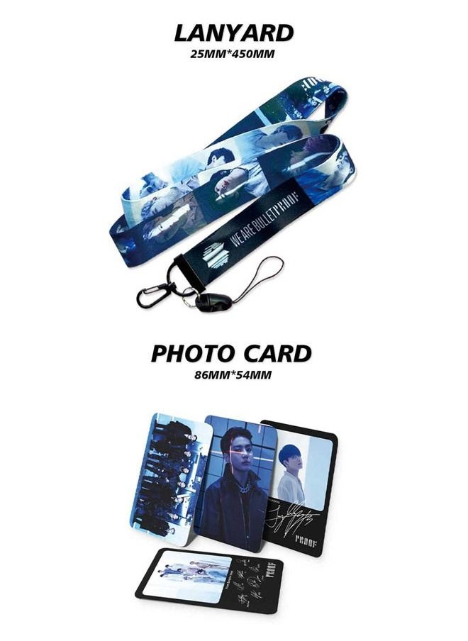 EHOME Bts New Album PROOF Gift Box With Lomo Cards, Acrylic Stand, Hand Account Tape, Keychain, Lanyard, Stickers, Photo Card  - Image 5