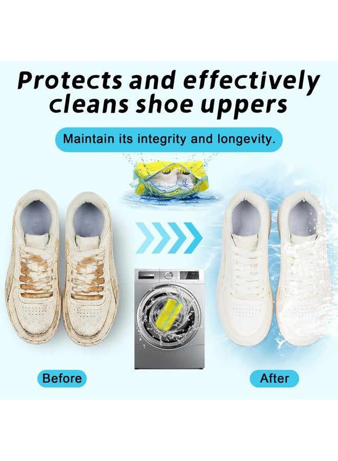 CNEYSID XXL Shoe Washing Machine Bag - Reusable Shoes Cleaning Bags for Washer And Dryer, Durable Zipper Laundry Shoe Bag 360° Deep Clean Sneaker Tennis Include Delicate Laundry Bag/Bra Laundry Bags (Gray) - Image 3