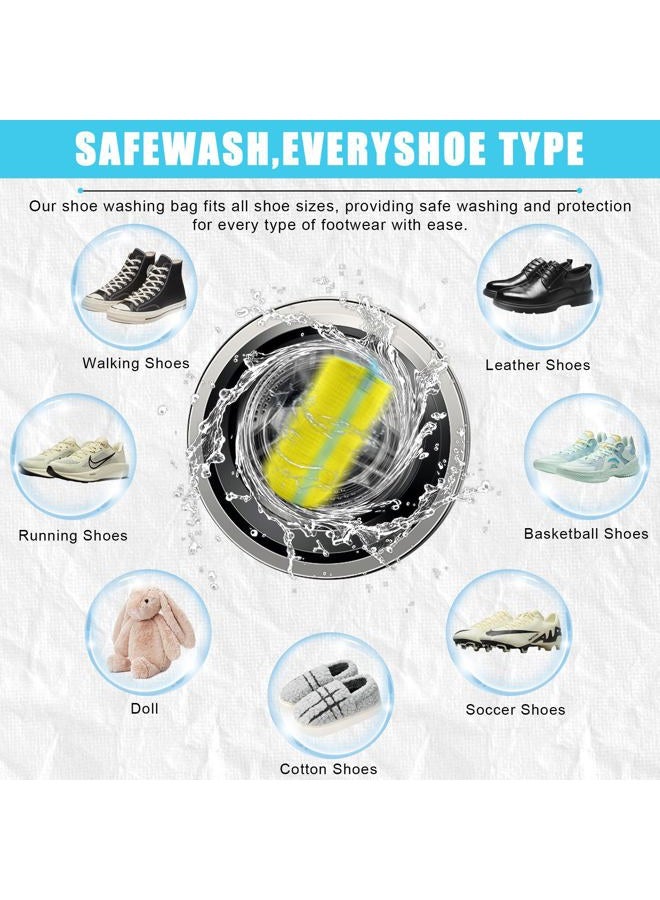 CNEYSID XXL Shoe Washing Machine Bag - Reusable Shoes Cleaning Bags for Washer And Dryer, Durable Zipper Laundry Shoe Bag 360° Deep Clean Sneaker Tennis Include Delicate Laundry Bag/Bra Laundry Bags (Gray) - Image 4