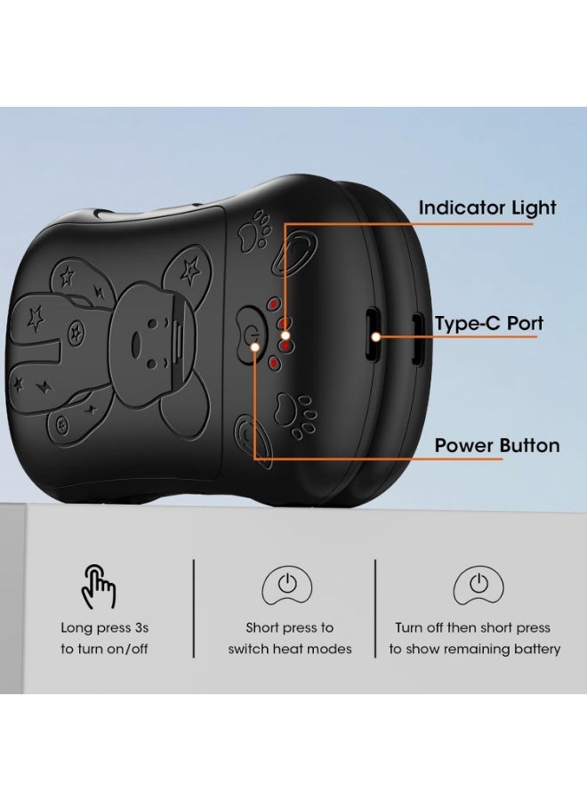 Rechargeable Hand Warmers, 2 in 1 Electric Hand Warmer, 6000mAh Portable Pocket Warmers Dual-Sided Safe Heating, Electronic Winter Gifts for Men Women Kids, Golf, Outdoors - Image 5