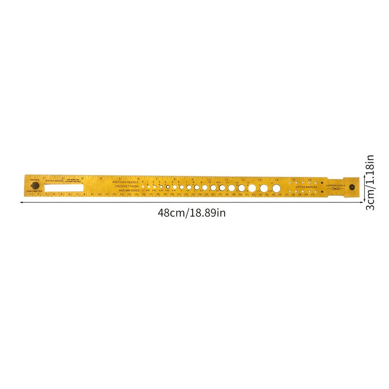Wearable Leather Measuring Tape Yellow 7 in 1 Multifunction Wrist Ruler 18 Inch Crafting Tool for Sewing Knitting Quilting - Image 4