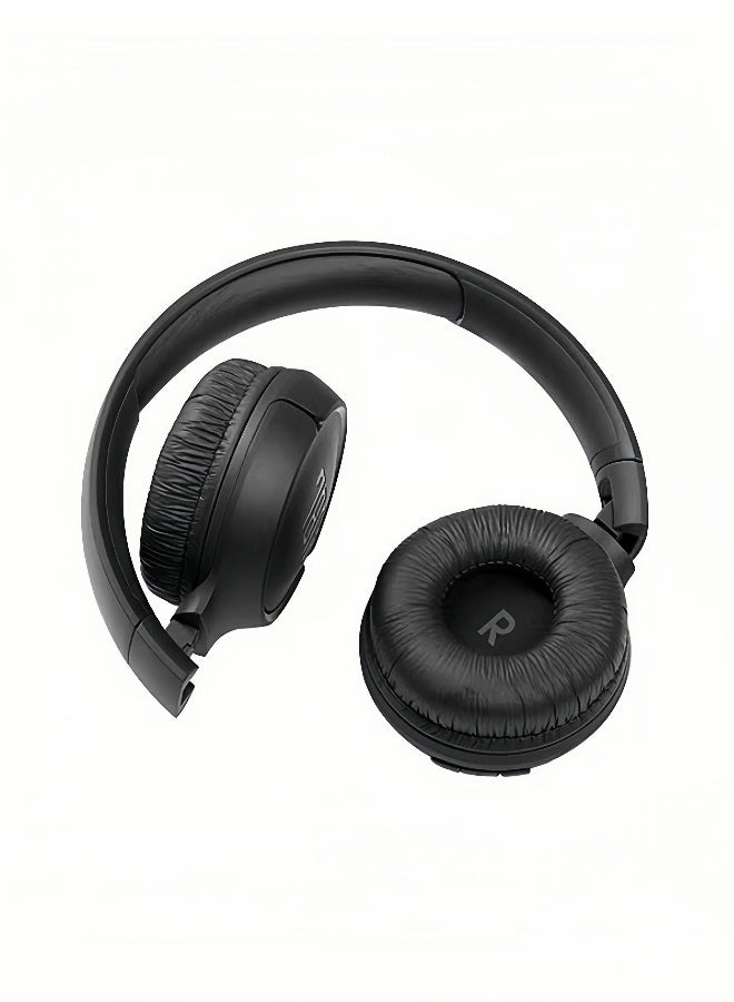 جي بي إل سماعات رأس لاسلكية Tune 510Bt فوق الأذن - صوت جهير نقي - بطارية تدوم 40 ساعة - شحن سريع - منفذ USB من النوع C سريع - قابلة للطي - لون أسود - Image 5