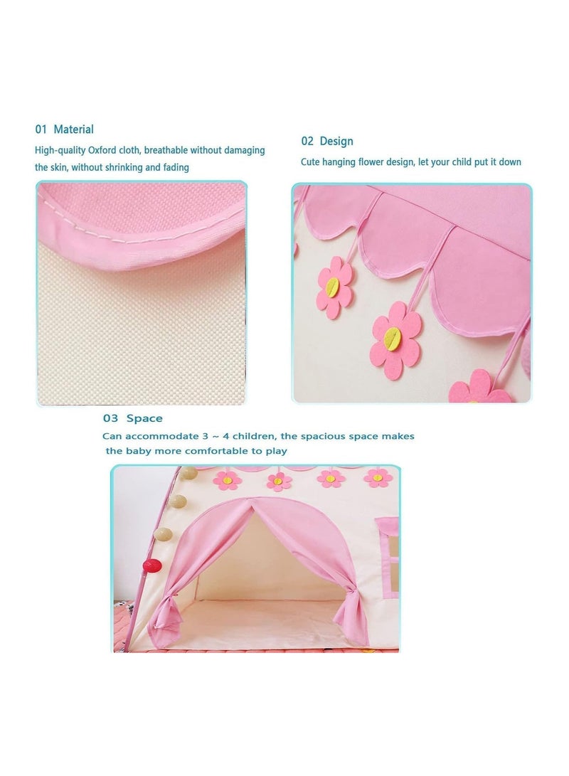بلومنغ تايم خيمة أميرة للبنات، هدية عيد ميلاد للأطفال، قلعة الأحلام - Image 5