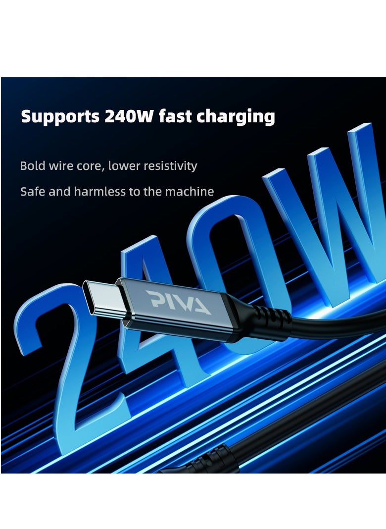 piva - BEVA DC-01 Type-C to Type-C Cable Extension Extension Cable Supports Up to 240W 0.5 Meter - Image 1