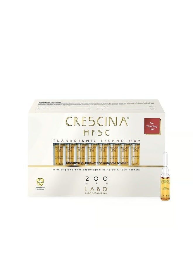 Crescina HFSC Transdermic 200 Man Ampoules 3.5ml x20 - Image 1