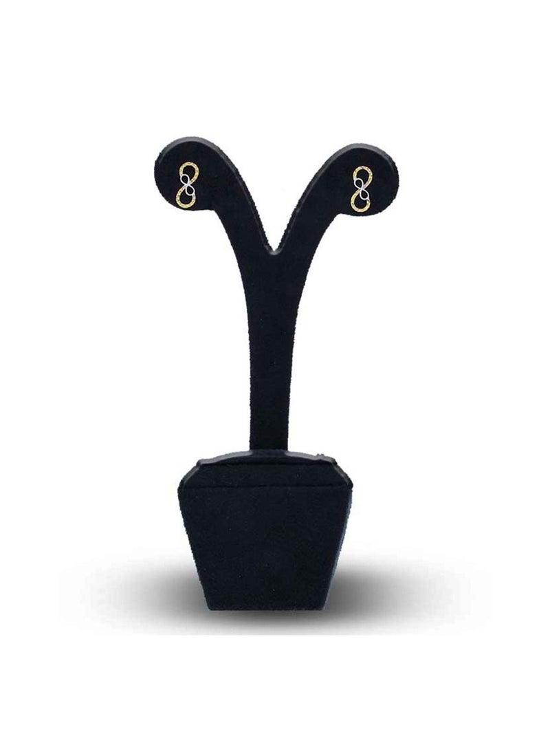 FK Jewellers - Dual Tone Gold Twin Infinity Stud Earrings 18KT - FKJERN18KU3080 - Image 1