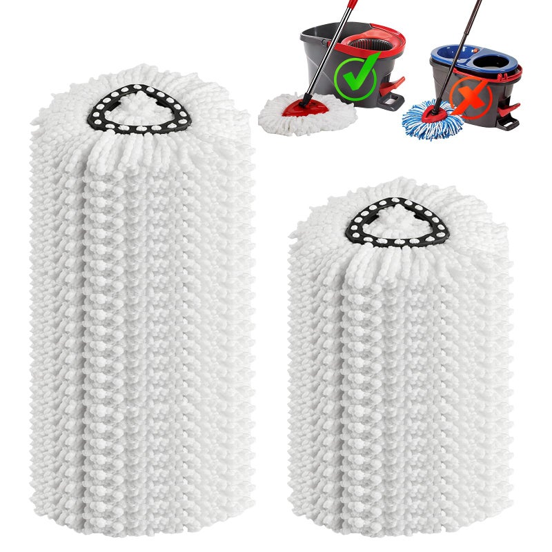 APOCHON 20 Pack Mop Replacement Heads Microfiber Spin Mop Refills for EasyWrin 1Tank System 360 Degree Mop Replacement Head Machine Washable Spin Mop Replace Head for Easy Floor Cleaning - Image 3