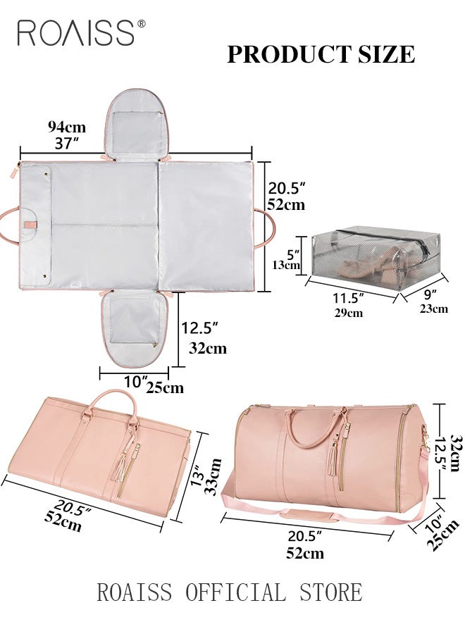 roaiss Large Capacity Outdoor Travel Bag Portable Suit Garment Storage Bag Foldable Business Luggage Bag with Multifunctional Organizer Suitable for Carrying and Storing Travel Essentials - Image 4
