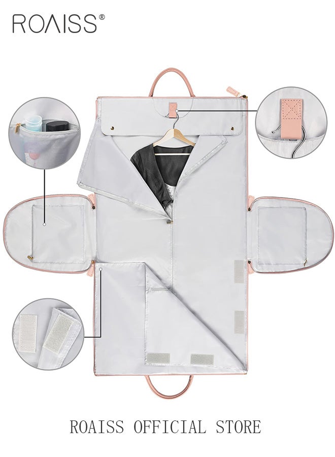 roaiss Large Capacity Outdoor Travel Bag Portable Suit Garment Storage Bag Foldable Business Luggage Bag with Multifunctional Organizer Suitable for Carrying and Storing Travel Essentials - Image 3