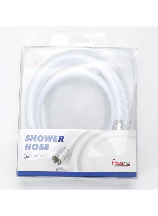 Home Pro HomePro shower hose PVC Long Shattaf Bidet Hose For Bathroom Flexible Hose Pipe Sprayer Extension White1.5M - Image 2