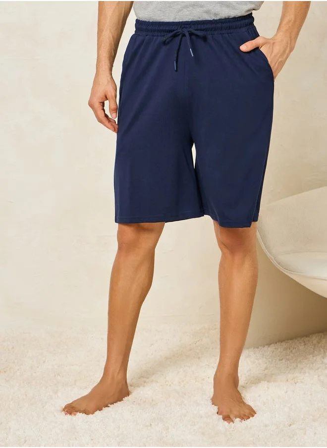 Styli Striped Crew Neck T-Shirt & Short Set