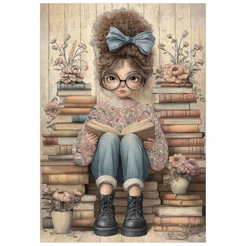 Ulord Great Jigsaw Puzzles for Adults 300 Pieces Cute Girl Reading Books Puzzles for Adults Toys Gift Family Decoration Kids Puzzle - Image 1