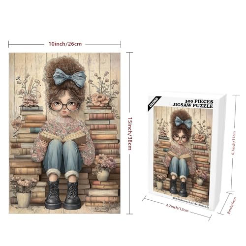 Ulord Great Jigsaw Puzzles for Adults 300 Pieces Cute Girl Reading Books Puzzles for Adults Toys Gift Family Decoration Kids Puzzle - Image 5