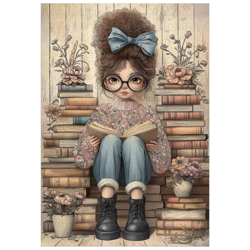 Ulord Great Jigsaw Puzzles for Adults 300 Pieces Cute Girl Reading Books Puzzles for Adults Toys Gift Family Decoration Kids Puzzle - Image 3