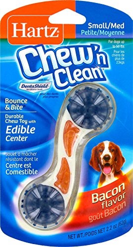 Hartz Chew N Clean Bacon Flavored Dental Dog Chew Toy SM - Image 1