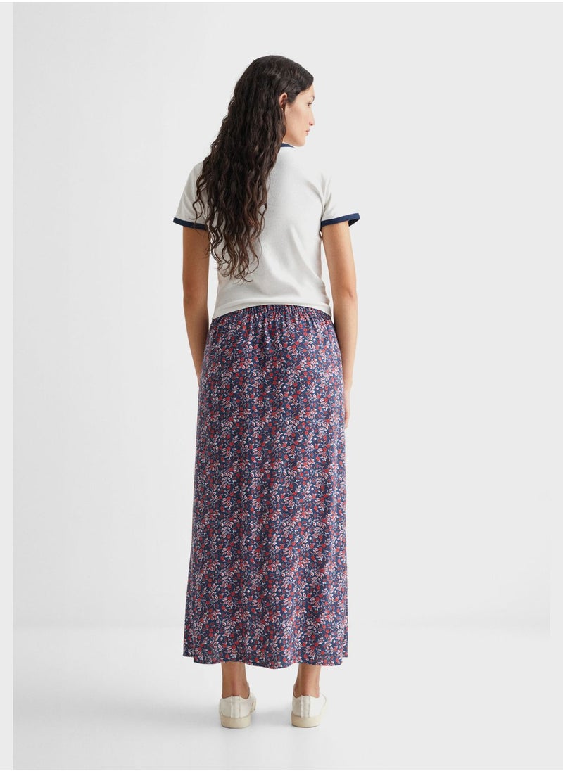MANGO - Youth Floral Print Midi Skirt - Image 1