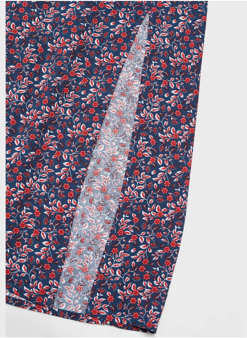 MANGO - Youth Floral Print Midi Skirt - Image 1