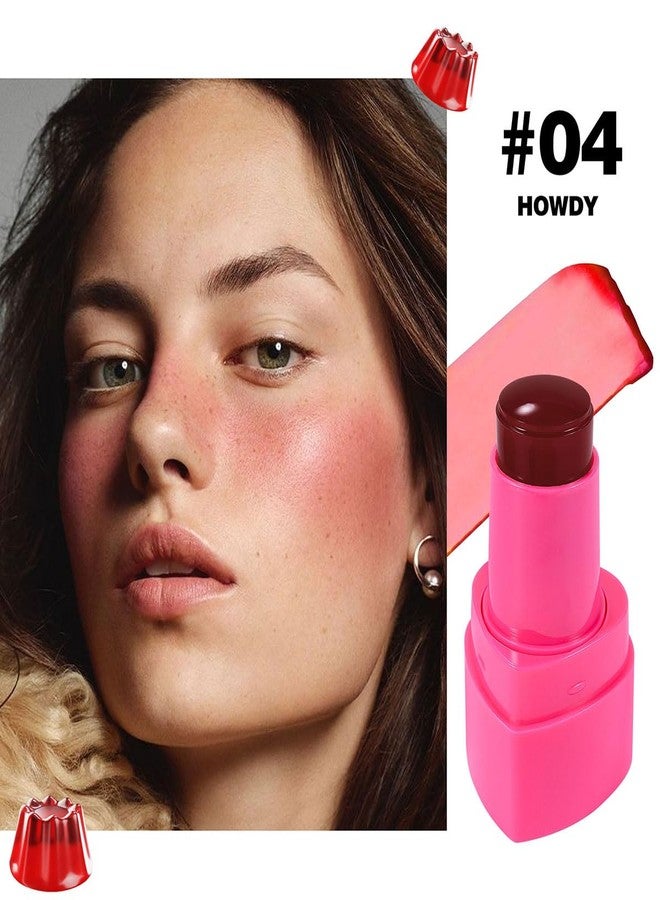 XTJXTJ قلم تلوين جيلي مائي منعش، أحمر خدود متعدد الاستخدامات من جوسي لوف، قلم مرطب طويل الأمد للخدود وظلال العيون والشفاه، قوام جيلي مرن، يخلق تأثير ألوان مائية رطبة (#04، 0.32 أونصة) - Image 2