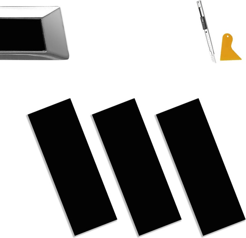 RBOKO 3PCS DIY Carbon Fiber Decals Emblem Kit - Image 1