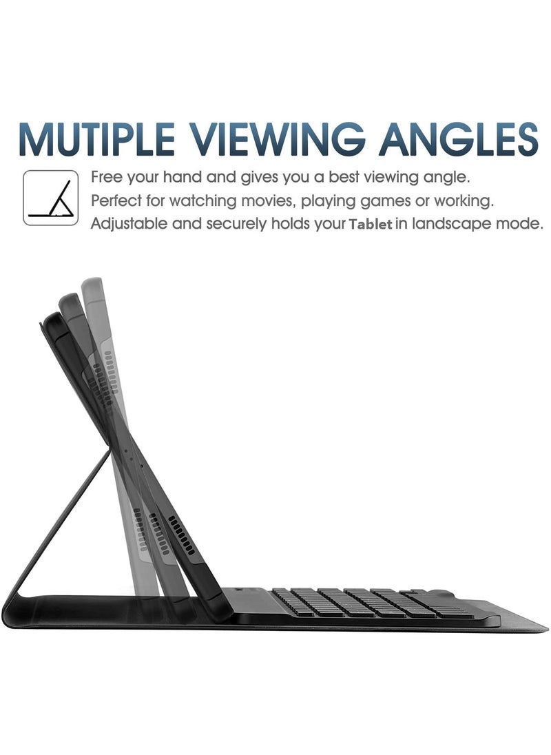 MUNTAQI Keyboard Case for Xiaomi Pad 6 / Pad 6 Pro 11 Inch 2023 Tablet | Slim PU Stand Cover with Magnetically Detachable Wireless Bluetooth Keyboard | Full Protection, Lightweight, and Durable for Xiaomi Pad 6 / 6 Pro 11 Tablet - Image 4