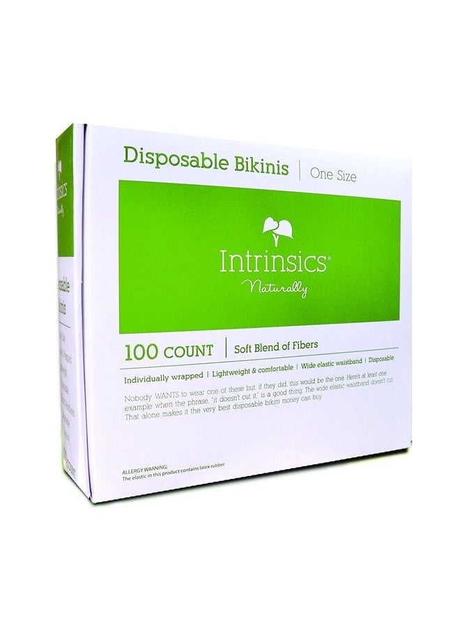 Intrinsics - Disposable White Bikinis, Universal Size - 100 Count - Image 1
