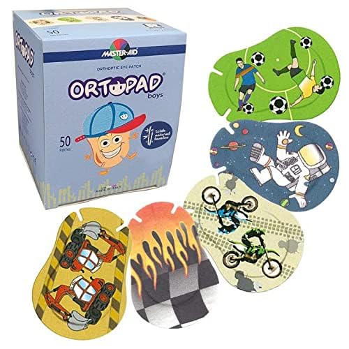 Ortopad Ortopad® Bamboo Boys Eye Patches, 50/Box (Regular Size, 4+ yrs) Racing Flames Pack  - Image 2